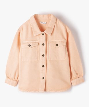 Chemise fille manches longues en coton épais vue1 - GEMO (ENFANT) - GEMO
