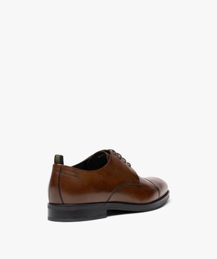 Derby dessus cuir à bout droit homme - Tanéo vue4 - TANEO - GEMO