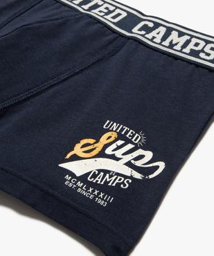Boxer imprimé avec taille élastique garçon - Camps United vue2 - CAMPS US - GEMO