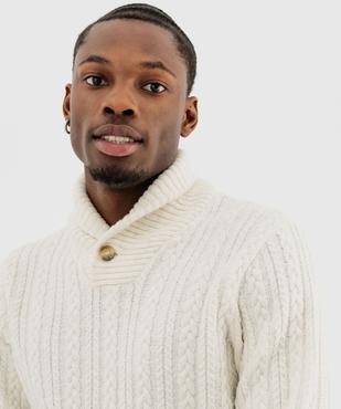 Pull col châle à torsades homme vue4 - GEMO (HOMME) - GEMO