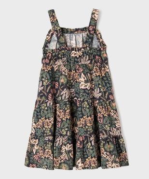 Robe imprimée à bretelles avec volants fille vue3 - GEMO 4G FILLE - GEMO