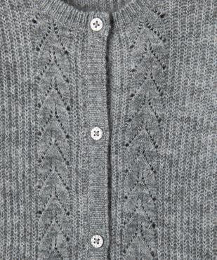 Gilet en maille fantaisie avec fil métallisé bébé fille vue2 - GEMO(BEBE DEBT) - GEMO