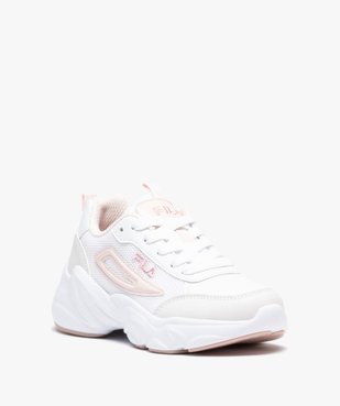 Baskets femme bi-matières à lacets - Fila vue2 - FILA - GEMO
