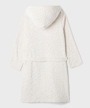 Robe de chambre à capuche en maille ultra douce fille vue3 - GEMO (JUNIOR) - GEMO