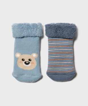 Bottons avec intérieur bouclette bébé garçon (lot de 2) vue1 - GEMO 4G BEBE - GEMO