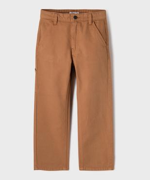Pantalon en coton coupe large taille ajustable garçon vue1 - GEMO (ENFANT) - GEMO