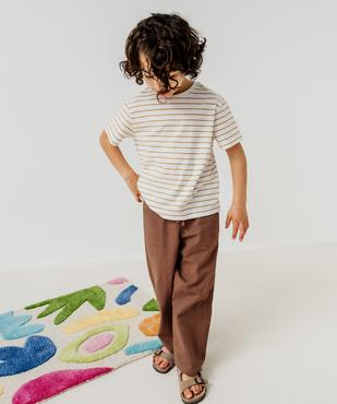 Tee-shirt manches courtes à rayures garçon vue5 - GEMO 4G GARCON - GEMO