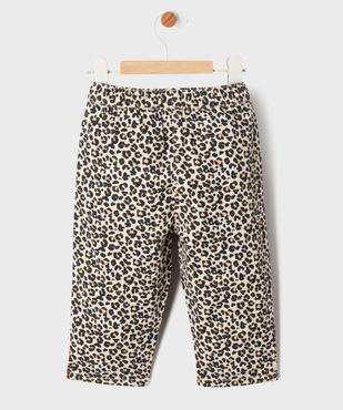 Jean large à motif léopard bébé fille vue3 - GEMO(BEBE DEBT) - GEMO