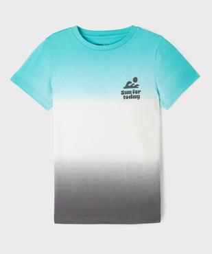 Tee-shirt manches courtes en coton tie-and-dye garçon vue1 - GEMO (ENFANT) - GEMO