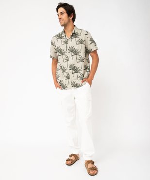 Chemise à manches courtes en coton léger et col cubain homme vue5 - GEMO (HOMME) - GEMO