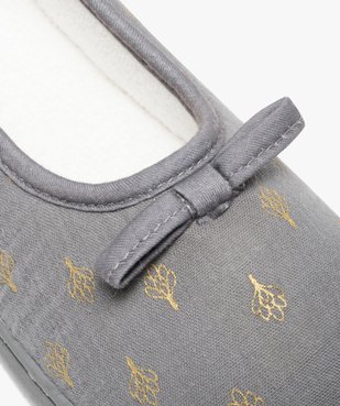 Chaussons femme ballerines fourrées à motifs vue6 - GEMO 4G FEMME - GEMO