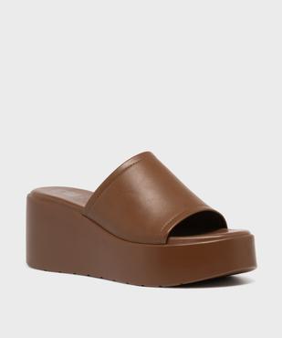 Mules à semelle plateforme et talon compensé femme vue2 - 5 MILES - GEMO