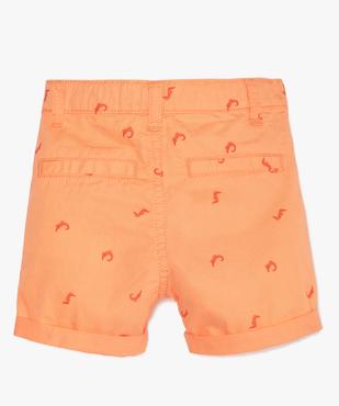 Bermuda bébé garçon en coton à petits motifs all over vue4 - GEMO(BEBE DEBT) - GEMO