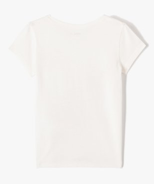 Tee-shirt fille à manches coutes et motif en sequins réversibles vue3 - GEMO 4G FILLE - GEMO