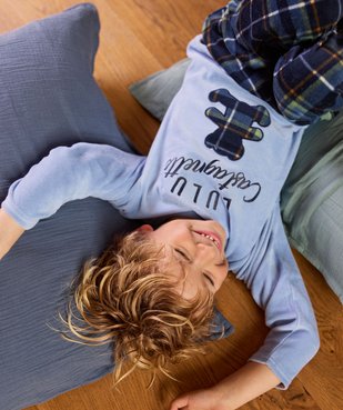 Pyjama en velours avec motif ourson garçon - LuluCastagnette vue6 - LULUCASTAGNETTE - GEMO