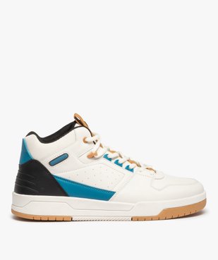 Baskets homme colorées semi-montantes à lacets vue2 - GEMO 4G HOMME - GEMO