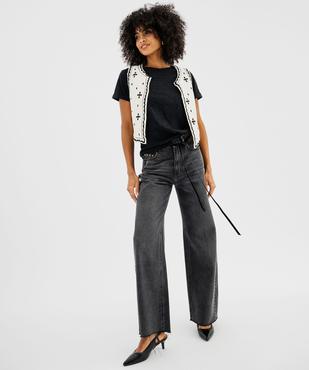 Veste sans manches en gaze de coton brodée femme vue4 - GEMO(FEMME PAP) - GEMO