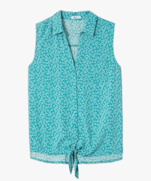 Chemise sans manches imprimée avec nœud dans le bas femme vue4 - GEMO 4G FEMME - GEMO