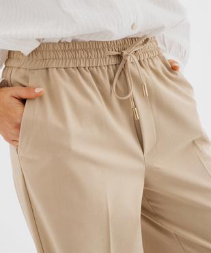 Pantalon large à taille élastiquée femme - LuluCastagnette vue2 - LULUCASTAGNETTE - GEMO