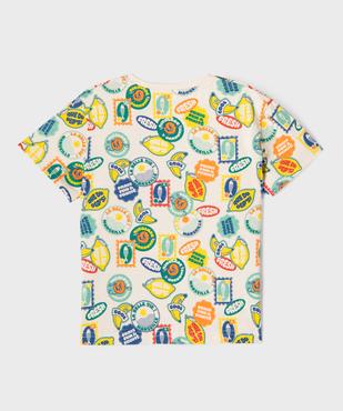 Tee-shirt manches courtes imprimé fantaisie garçon vue3 - GEMO 4G GARCON - GEMO