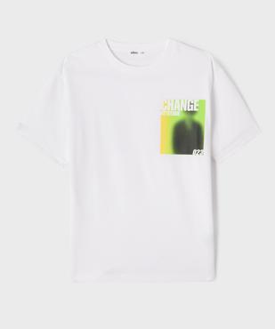 Tee-shirt manches courtes avec motif poitrine garçon vue1 - GEMO (JUNIOR) - GEMO