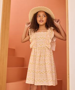Robe à motifs fleuris avec volants fille - LuluCastagnette vue1 - LULU CASTAGNETTE GEMO FOR GOOD - GEMO