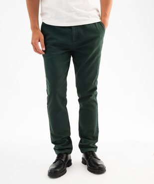 Pantalon chino coupe slim en coton stretch homme vue1 - GEMO (HOMME) - GEMO