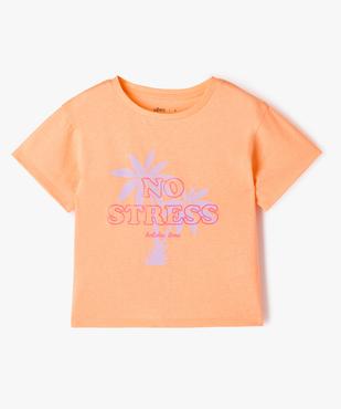 Tee-shirt à manches courtes coupe oversize fille vue1 - GEMO (ENFANT) - GEMO