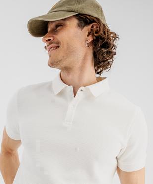 Polo manches courtes en maille nid d'abeille homme vue2 - GEMO (HOMME) - GEMO