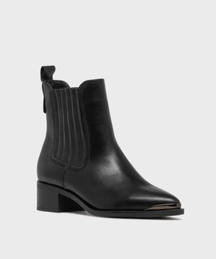 Boots santiags à tige montante élastiquée femme vue2 - FOLLOW ME - GEMO