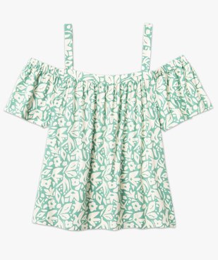 Blouse à bretelles et col Bardot femme grande taille vue4 - GEMO 4G GT - GEMO