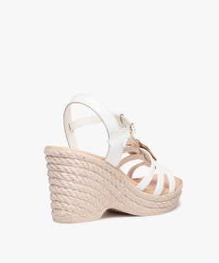 Sandales femme dessus cuir et bijou métallique - Tanéo vue4 - TANEO - GEMO