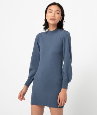 Robe pull femme en maille à manches longues et col montant vue1 - GEMO(FEMME PAP) - GEMO