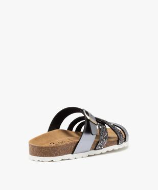 Mules femme à talon plat et brides métallisées vue4 - GEMO (CASUAL) - GEMO