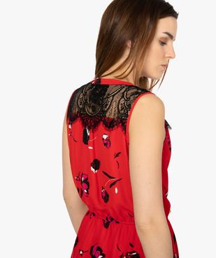 Robe femme à motifs fleuris et dentelle sur les épaules vue2 - GEMO(FEMME PAP) - GEMO