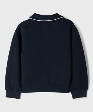 Gilet zippée en molleton à col Claudine fille vue3 - GEMO 4G FILLE - GEMO