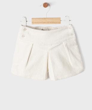 Short ample en velours côtelé extensible bébé fille - LuluCastagnette vue1 - LULUCASTAGNETTE - GEMO