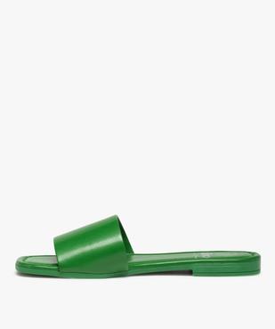 Mules femme unies à talon plat et bride droite vue2 - GEMO (CASUAL) - GEMO