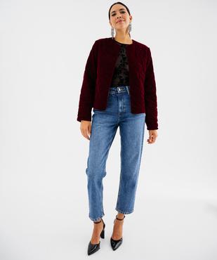 Veste matelassée en velours femme vue5 - GEMO(FEMME PAP) - GEMO