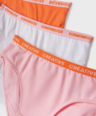 Shorty en coton stretch à large ceinture imprimée fille (lot de 3) vue2 - GEMO 4G FILLE - GEMO