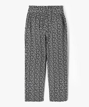Pantalon fluide imprimé en viscose fille vue3 - GEMO 4G FILLE - GEMO