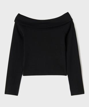 Tee-shirt manches longues à col Bardot fille vue1 - GEMO 4G FILLE - GEMO