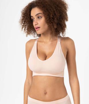 Brassière de sport femme avec bretelles croisées dans le dos vue1 - GEMO(HOMWR FEM) - GEMO