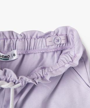 Short en maille avec ceinture élastique ajustable fille vue2 - GEMO 4G FILLE - GEMO