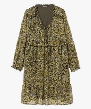 Robe manches longues en voile imprimé femme grande taille vue4 - GEMO (G TAILLE) - GEMO