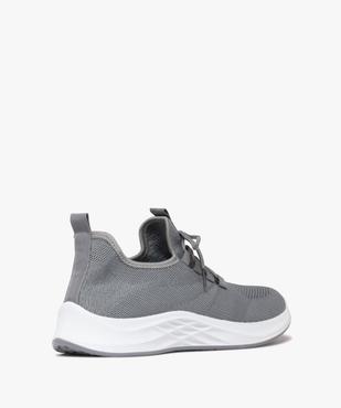 Baskets homme unies en mesh à col élastique et souple  vue4 - BOTTESINI - GEMO