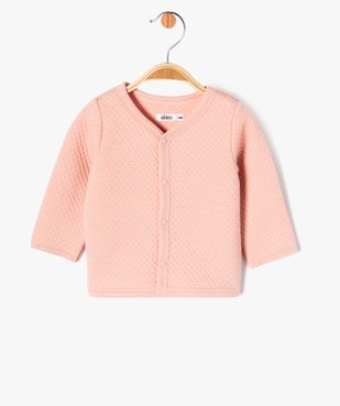 Ensemble 2 pièces combinaison et gilet bébé fille vue3 - GEMO(BB COUCHE) - GEMO
