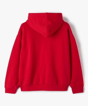 Sweat fille à capuche imprimé intérieur molletonné vue3 - GEMO (JUNIOR) - GEMO