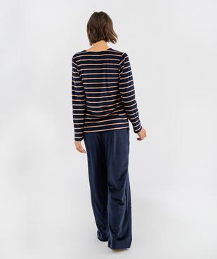 Pyjama 2 pièces femme - LuluCastagnette vue3 - LULU CASTAGNETTE G4G D - GEMO