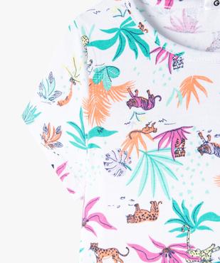 Pyjashort imprimé jungle fille vue3 - GEMO 4G FILLE - GEMO